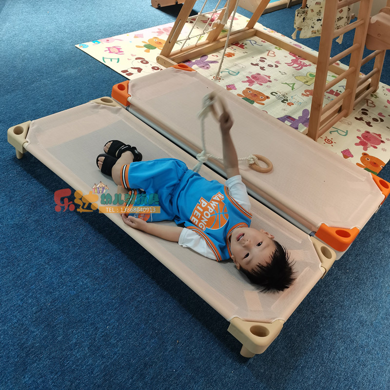 幼儿小床简易便携网面托管幼儿园网布床儿童托班午休Y午睡透气午