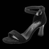 时装 33配裙凉 一字带仙女风小粗跟中Q跟小码 简约高跟鞋 女2024夏季