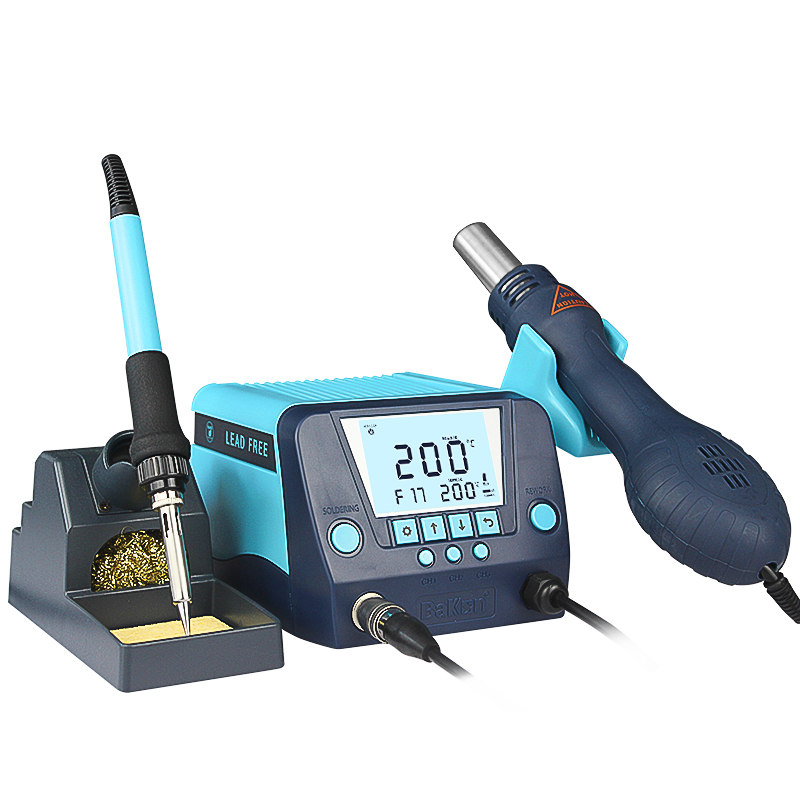 白光BK881热风枪焊台二合一锡焊电烙铁数显恒温风枪可调温拆焊台