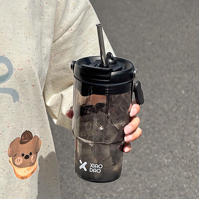 水杯吸管杯女生高颜值2025新款杯子大容量冰霸杯塑料杯便携学生男