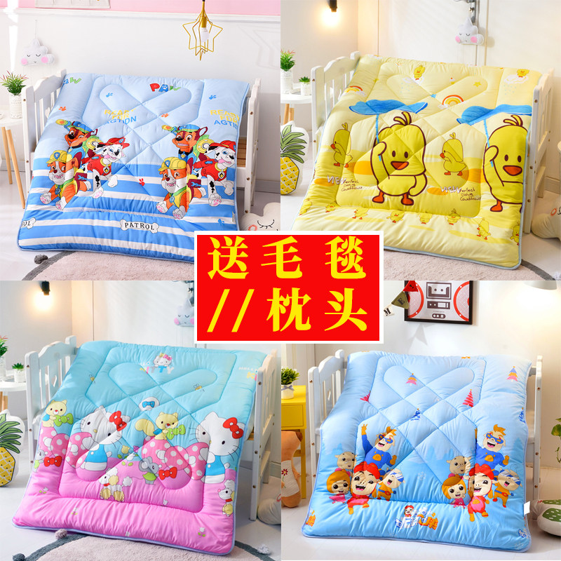 儿童幼儿园秋冬被加厚保暖冬季宝宝午睡小被子丝棉被芯.婴儿床被