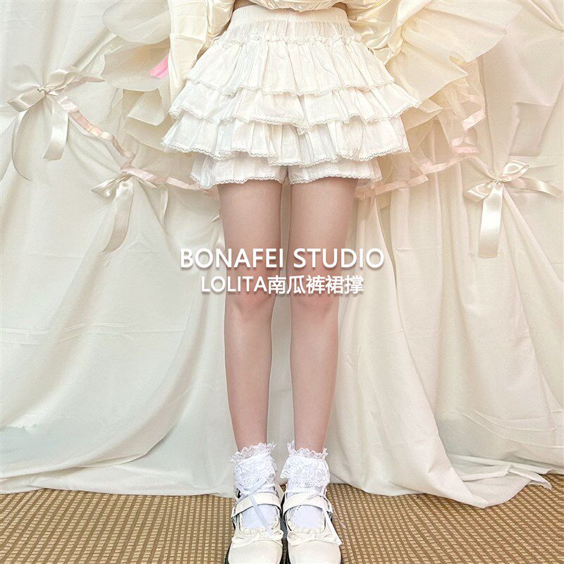 Lolita灯笼裤裙撑内搭防走光可外穿加绒多层蓬蓬裙蛋X糕裙安全裤
