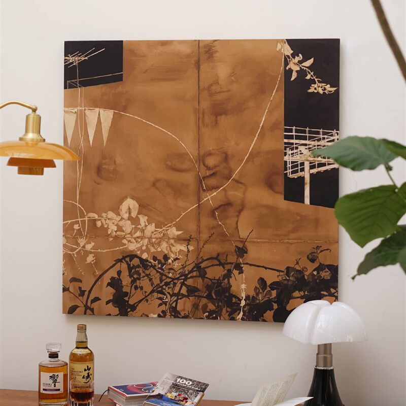 集木室物所/海市蜃楼客厅装饰画沙G发背景餐厅玄关背景墙落地画