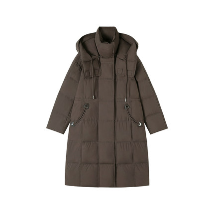 1-14H C新款美拉德高级感抽绳收腰宽松连帽外套 M56