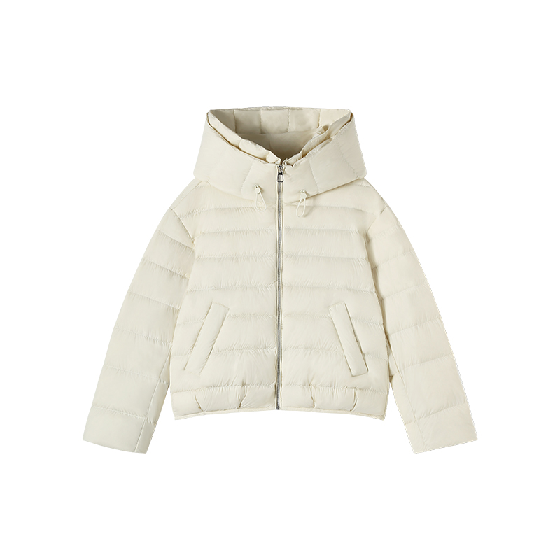 11-27H C新款元气减龄双层花苞连帽短款羽绒服 M53