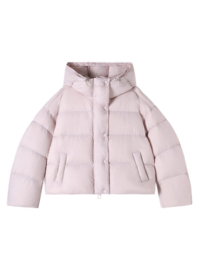 12-27H C新款O压云朵感蓬松宽松休闲连帽短外套 6689