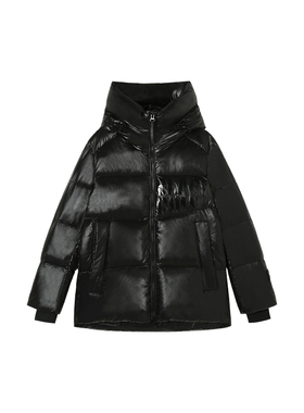 12-31H C新款轻奢时尚宽松保暖连帽羽绒短外套 M01