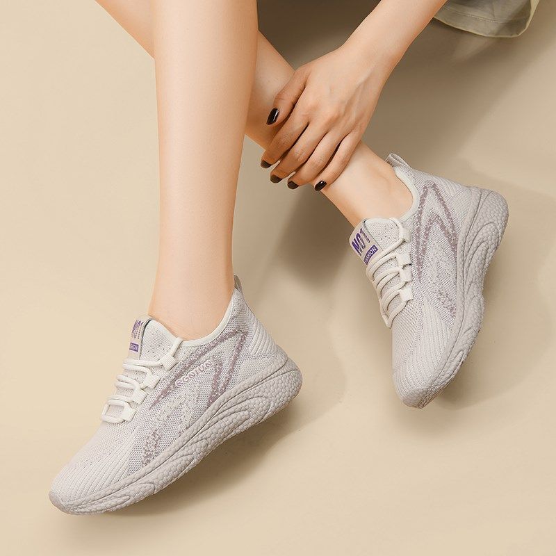 软底网面透气轻便运动鞋女款2025新款春秋季O爆款妈妈鞋旅游休闲,女鞋,时尚休闲鞋,淘宝优惠券,粉丝福利购,淘宝优惠卷