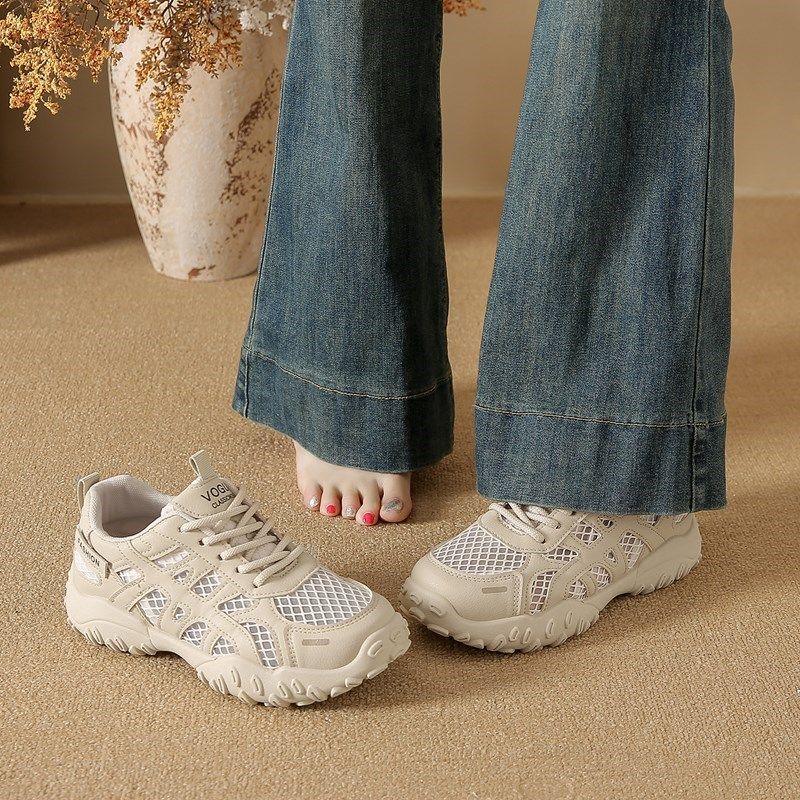 女鞋夏季b透气网面薄款老爹鞋2025新款防滑运动鞋女户外休闲旅游,女鞋,时尚休闲鞋,淘宝优惠券,粉丝福利购,淘宝优惠卷