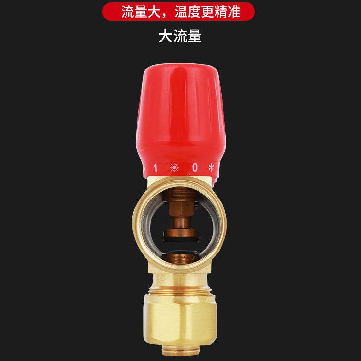 甄选端分水器全铜家用地暖分水器阀门全套1寸活接头家装4路进回水