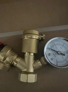 空气暖空气能泄泄压压阀安全组件黄铜防爆锅炉自动排气阀压力表