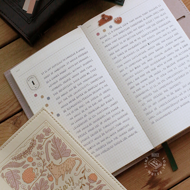 本子事多一年事典 2024日计划全年加厚日程B6手账本皮面手账日记