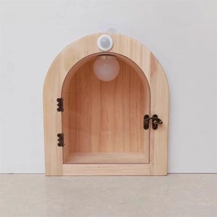 小木屋房子夜灯杰瑞门洞感应夜灯老鼠洞装饰定做