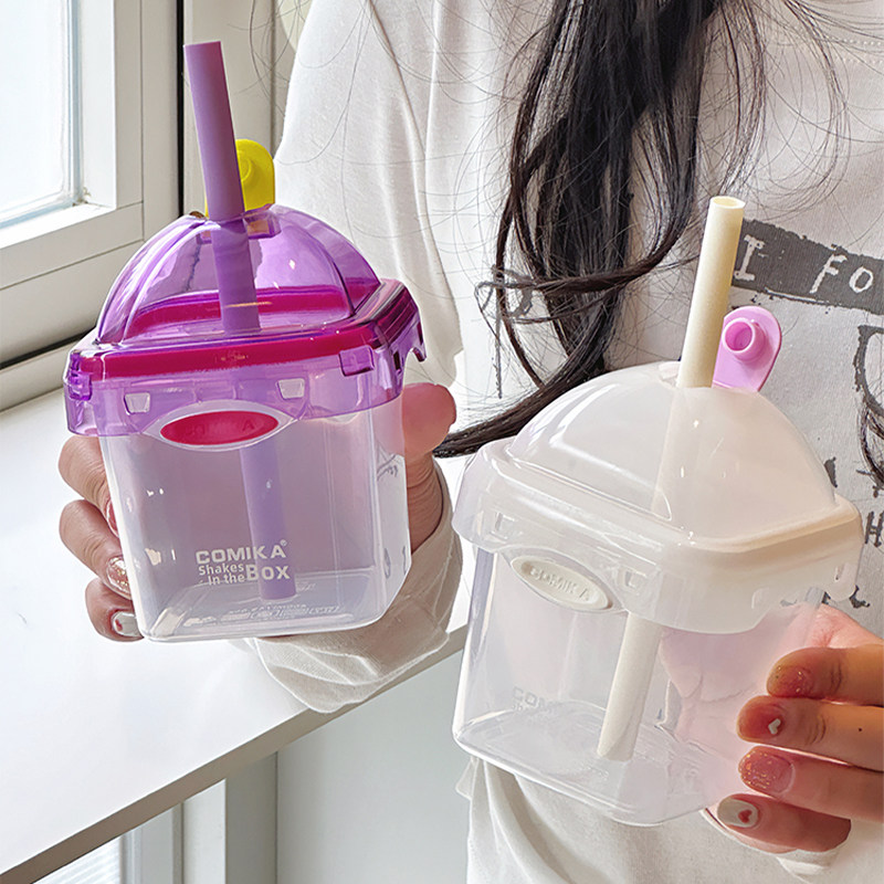 COMIKA口咔吸管奶昔杯蛋糕甜品酸奶牛奶杯便携迷你女生高颜值专用