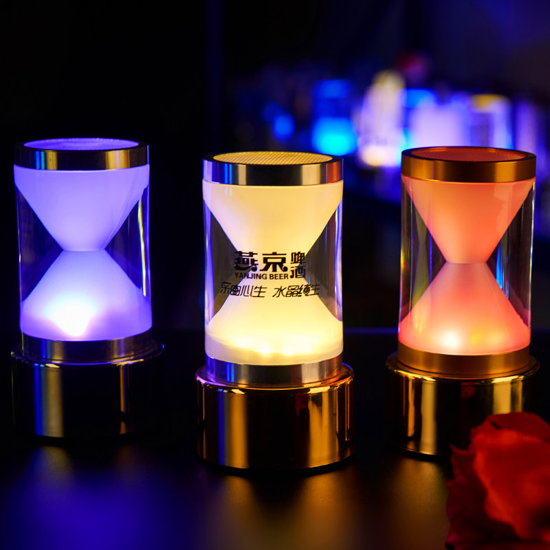 酒吧桌灯小夜灯led充电吧台灯酒吧灯创意ktv卡座七彩沙漏酒吧台灯
