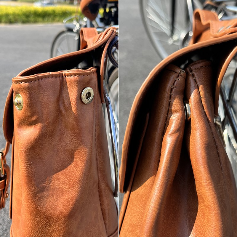 复古自行车单车马鞍包通勤油蜡皮革英伦风装饰配件车尾座驮包挂包