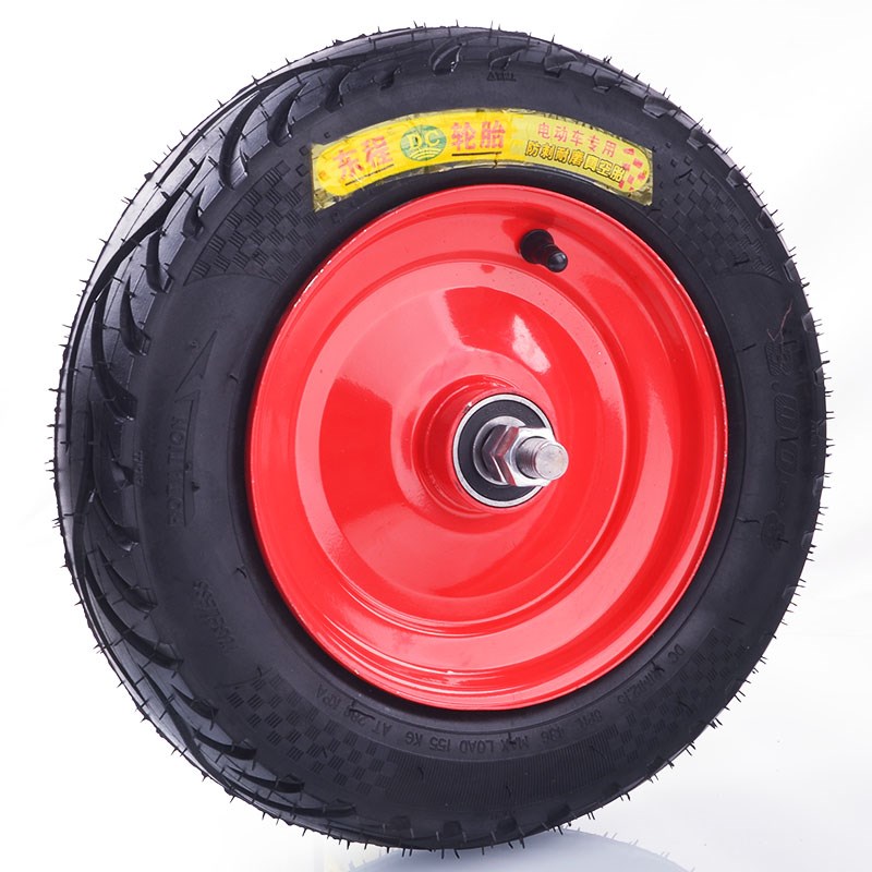 独轮车小推车鸡公车轮子单轮全套滚轮小铁车轱辘充气轮实心轮农用