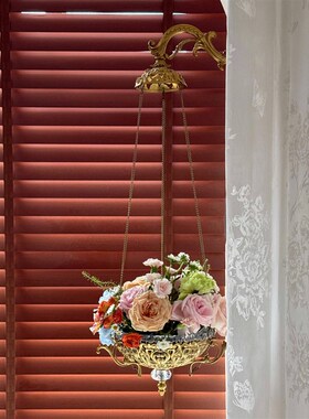 中古覆古客厅法式壁挂墙上花器花园卧室阳台花篮盆装饰香薰扩香器