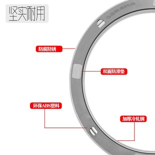 圆餐桌转盘底座家用轴承岩板玻璃实木大理石台面圆桌旋转轨道固定
