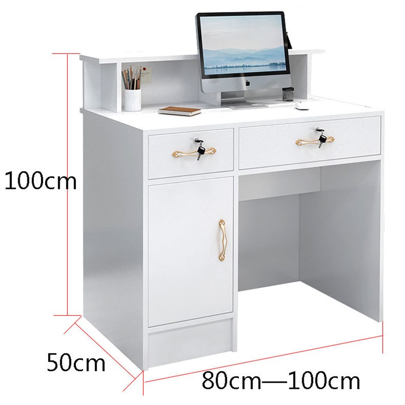 吧台收银台柜台简约现代店铺小型服装美容院理发店发廊前台接待台