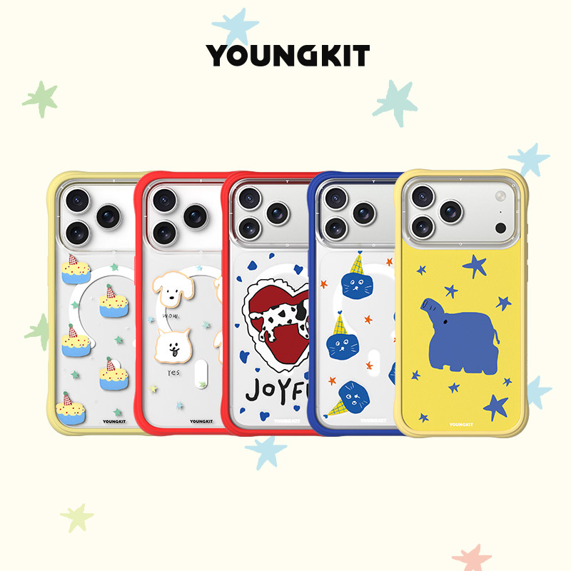 「动感II甜心派」YOUNGKIT猿气适用苹果17promax手机壳新款外壳iPhone17保护壳磁吸防摔液态硅胶简约17高级
