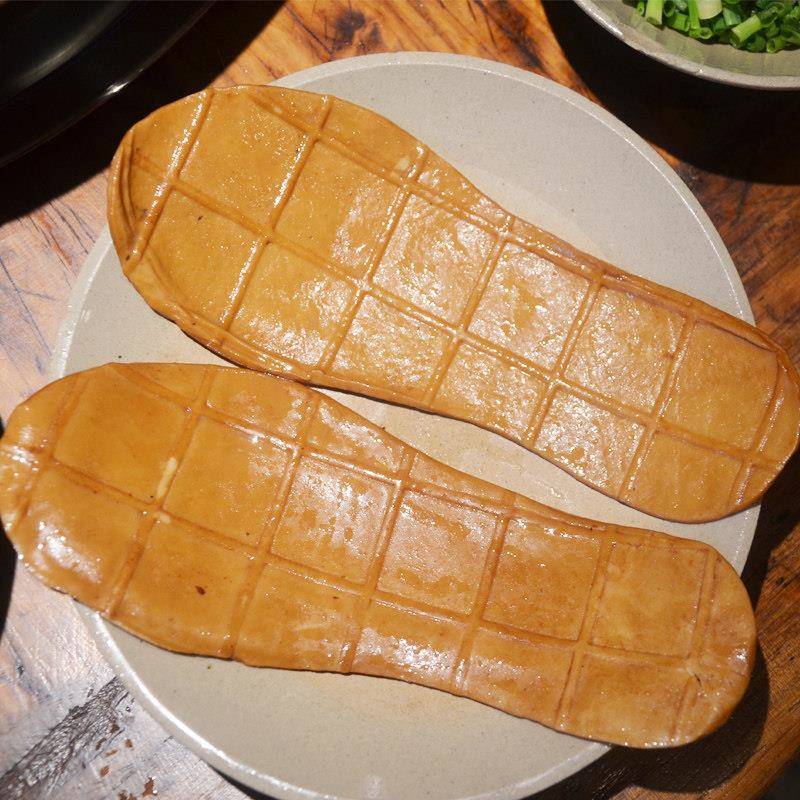 新货张飞鞋底豆干网红款牛皮豆干创意装火锅烧烤豆干食材鞋垫豆干