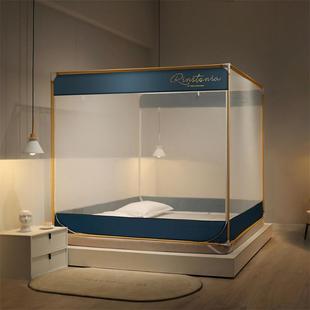 新品 1.8m床蚊帐厂家 简约风家用坐床蚊帐双开门方顶拉链蚊帐夏季