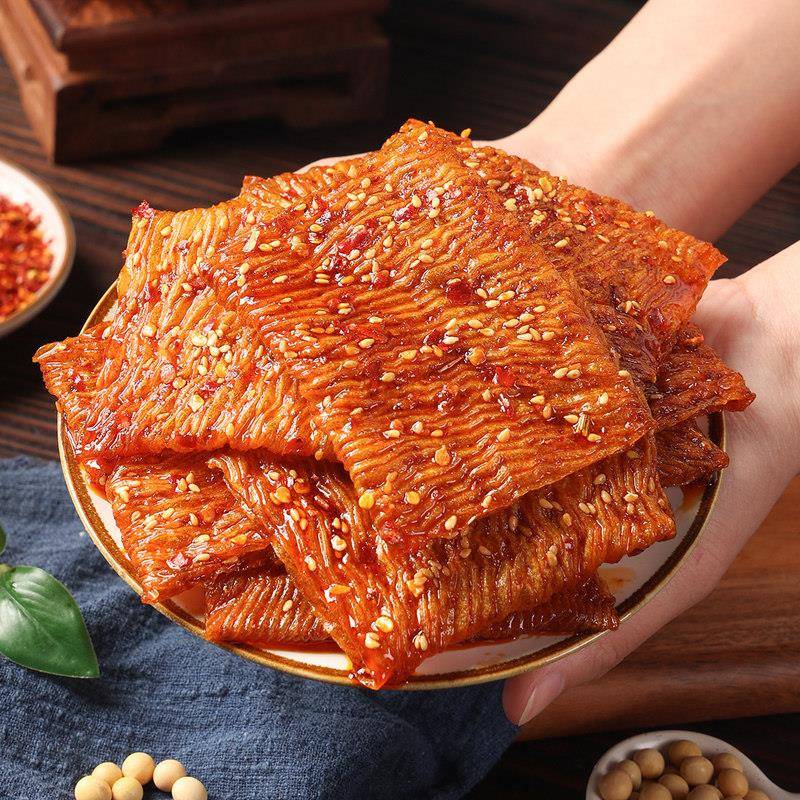 鞋底辣片湖南平江特产波浪豆筋香辣年货儿时经典麻辣小吃豆皮辣条