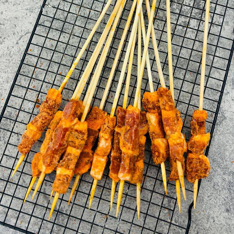 新货20g阿拉伯肉串土耳其烤串美食节风味烤串鸭肉串展销会烧烤食