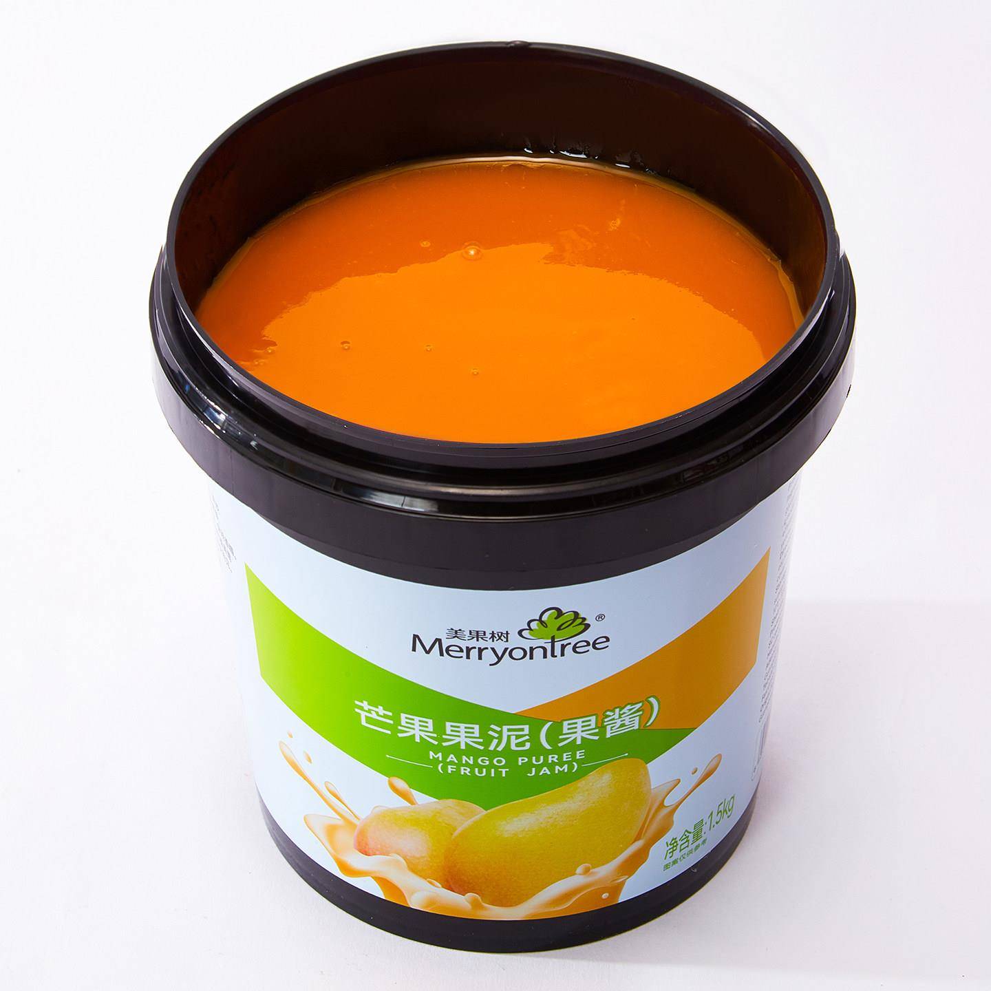 新货美果树芒果果泥果酱果茸1.5kg慕斯蛋糕饮品奶茶店烘焙芒果泥