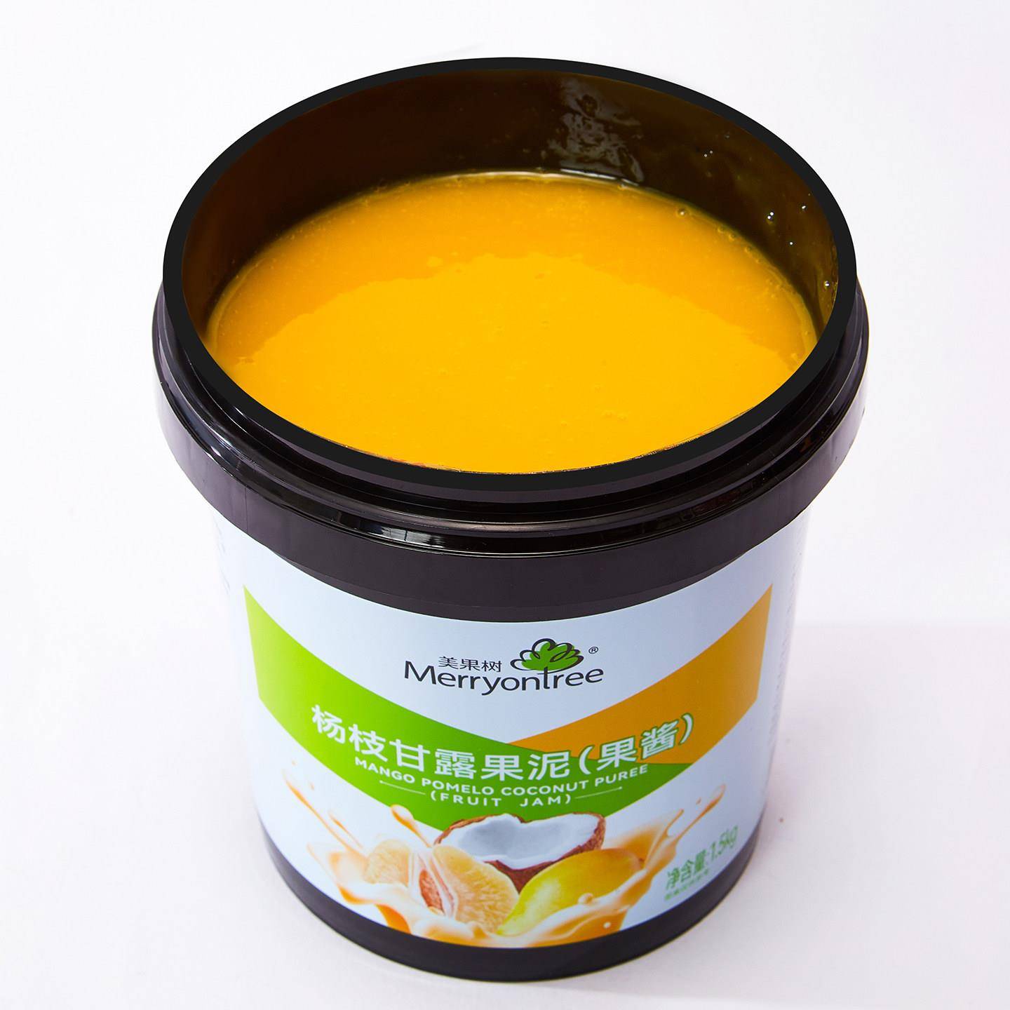 新货美果树杨枝甘露果泥果酱芒果慕斯蛋糕淋面冰淇淋烘焙原料商用