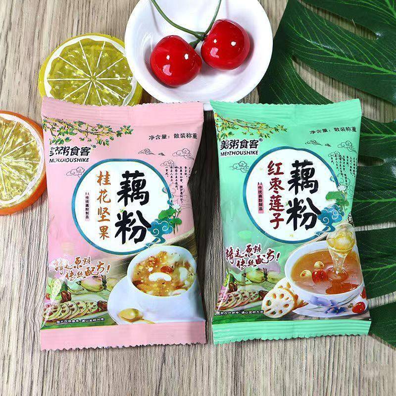 美粥食客桂花坚果藕粉冲泡即食红枣莲子藕粉羹小包装速食健康代餐