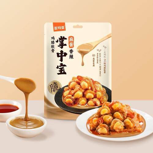 特惠速发】亚玛亚麻酱香辣掌中宝90g40g150g鸡软骨休闲解馋零食