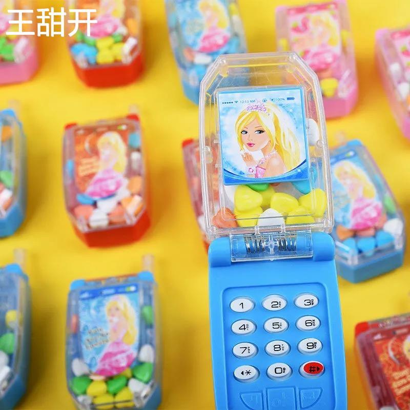 网红手机糖创意棒棒糖闪光儿童糖果音乐电话糖零食可爱手机玩具糖