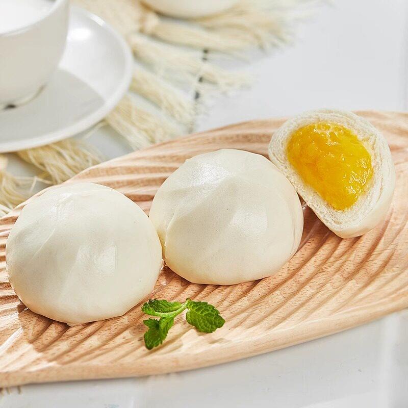 新货安井奶黄包360g家庭装广式面点营养早餐包子加热即食馒头速冻