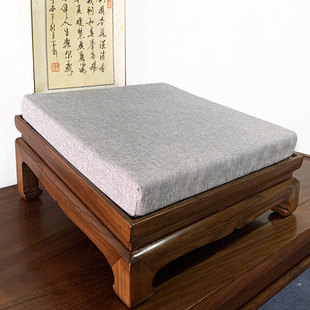 实木拜凳家用礼佛跪凳寺院拜佛跪垫乳胶打坐垫可拆洗禅修凳子蒲团