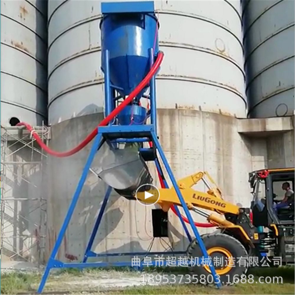 大型粉煤灰气力输送机闭风卸料吸灰机高扬程龙门架气力输送机