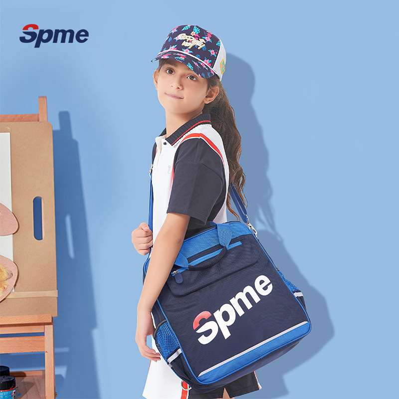 SPME书包袋子女童学生手提袋拎书袋补课专用包双肩学生补习袋男孩