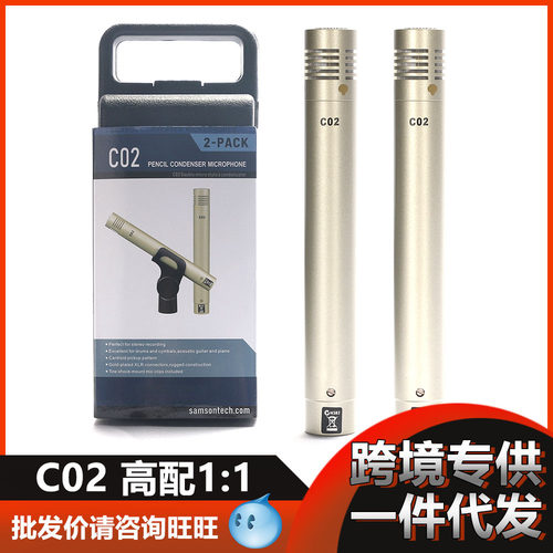 C02两支金属鼓乐舞台麦克风