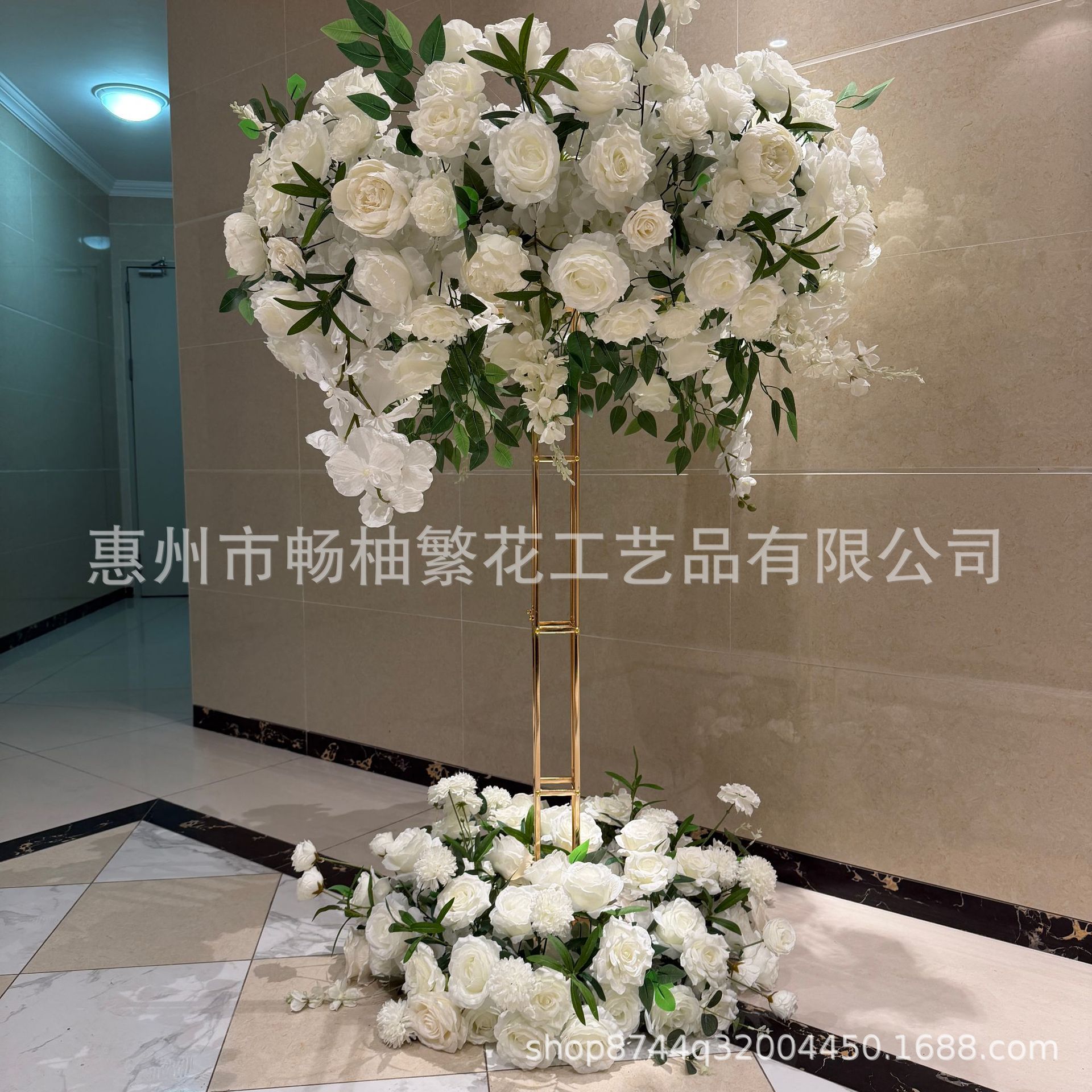 网红打卡白色摩天轮婚庆摆件