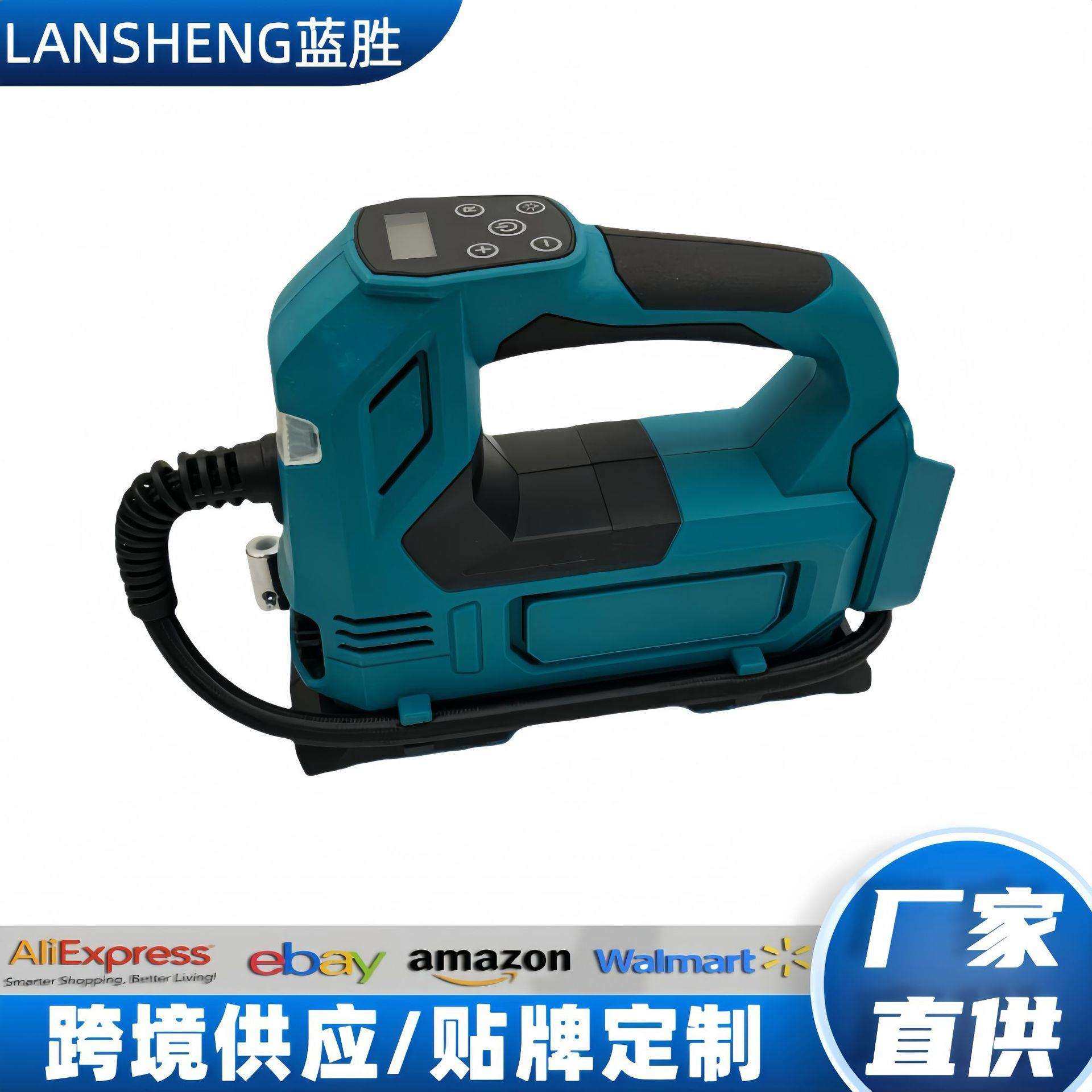 工厂多功能卧式数显车载电动打气泵便携式家用汽车锂电充气泵