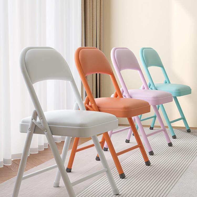 奶油风餐椅舒服久坐餐桌椅子折叠靠背椅现代简约学生宿舍学习B&omega;