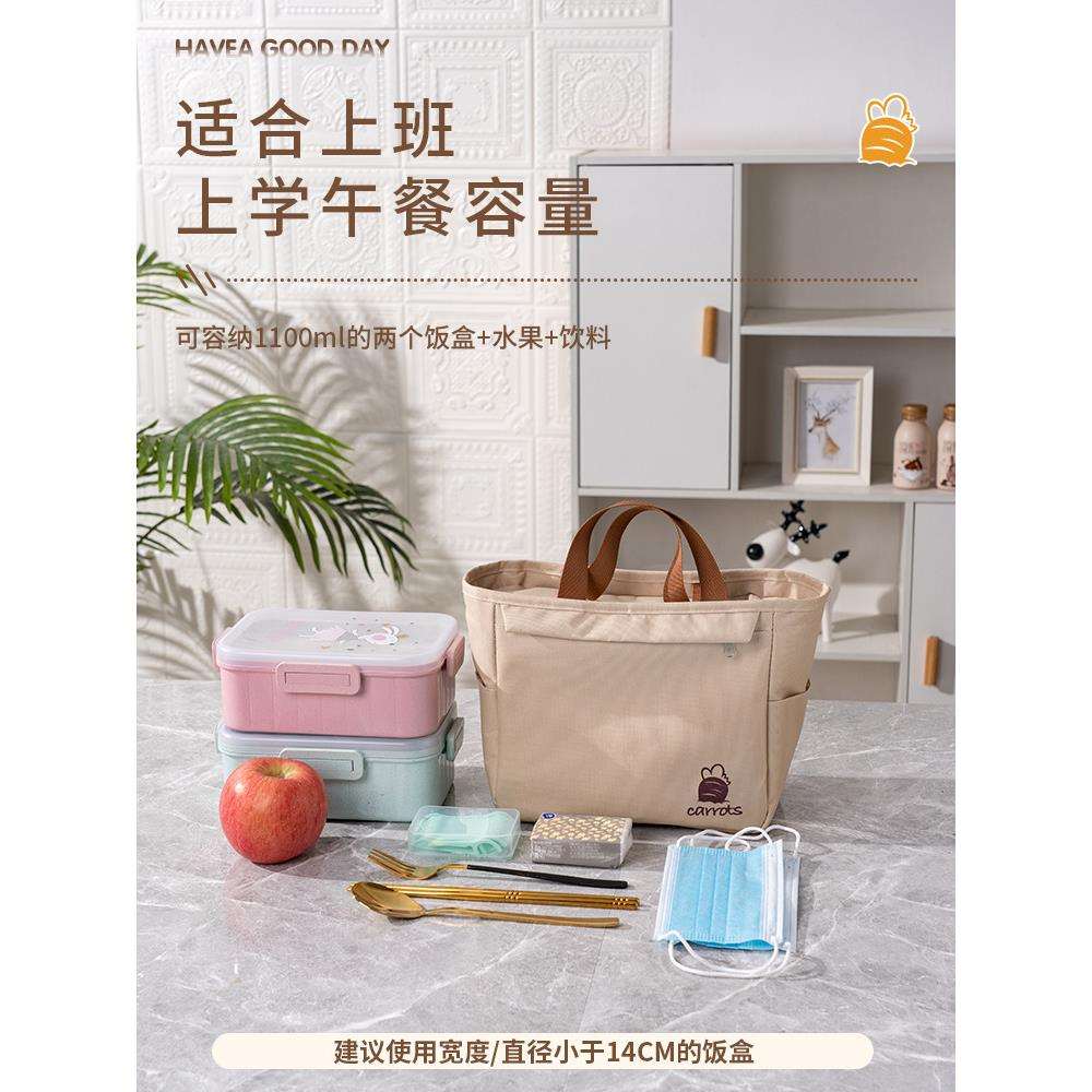 保温饭盒袋装午餐餐包饭袋上班族高颜值带饭手提加厚袋子便珑放