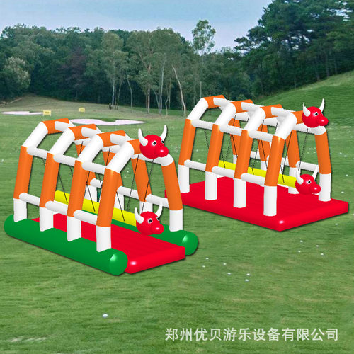 网红亲子充气过山车暖场道具