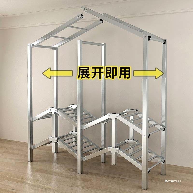 不锈钢折叠衣柜免安装简易布衣柜家用卧室出租房收纳衣橱钢架结实