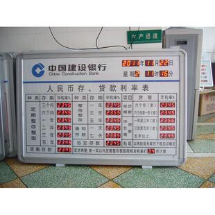 建行农业银行电子汇率屏LED利率显示屏数码管显示屏利息显示屏