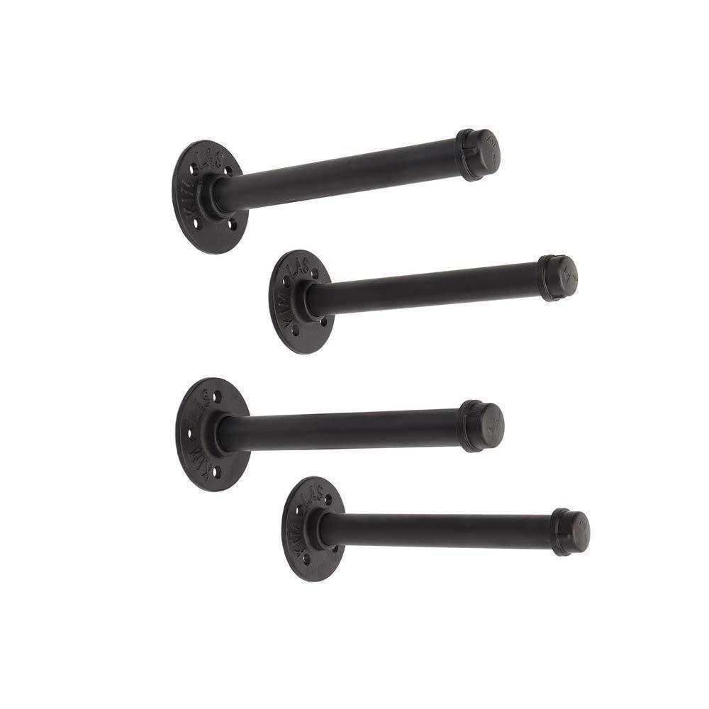 复古工业风壁挂水管支架美式铁艺墙上置物架一字隔壁支撑三角架子