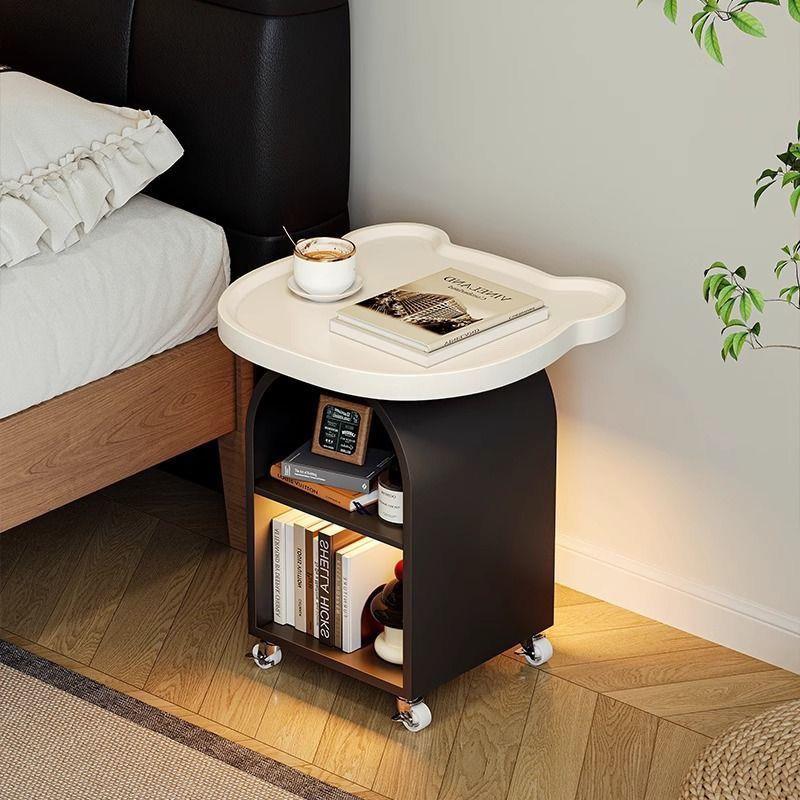 萌熊边几小型家用卧室床头收纳柜子轻奢高级感角几置物架小茶几