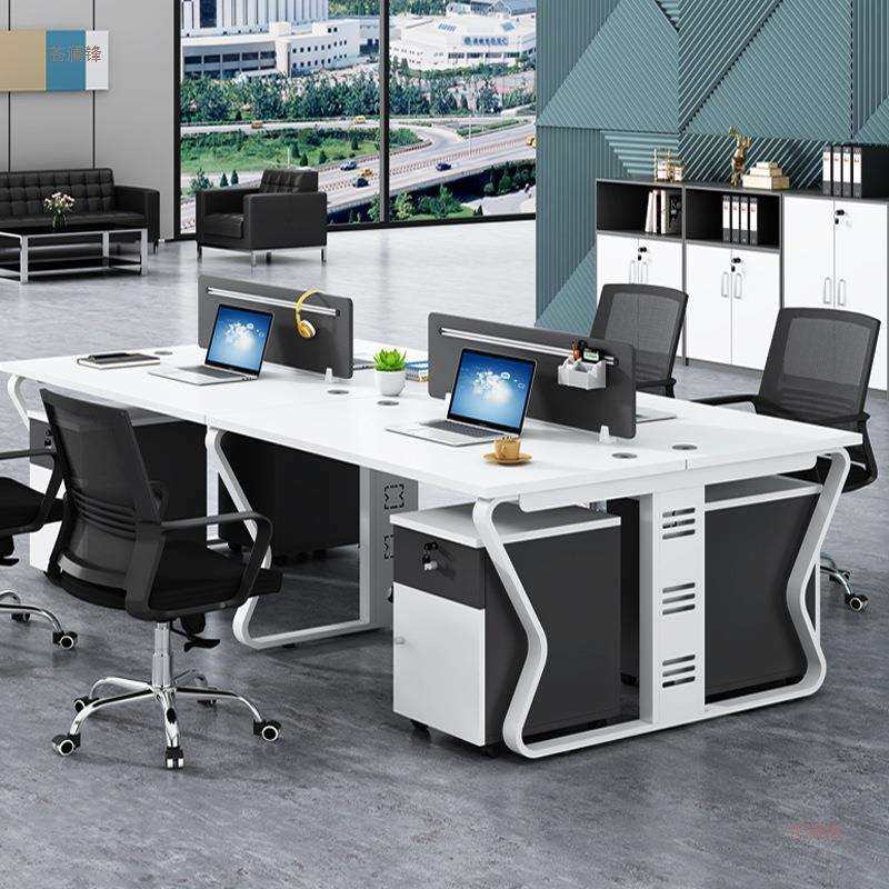 深圳办公桌职员卡位4人员工桌简约现代组合工作位办公桌办公室