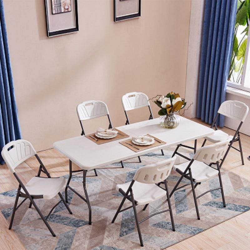 塑料折叠长桌便携式餐桌户外活动便携式桌子饭桌家用简易折叠桌